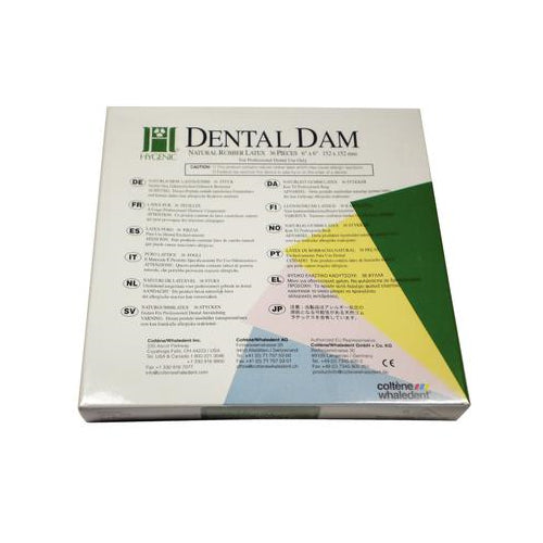 Coltene Whaledent H02147 Hygenic Rubber Dental Dams 6 Coltene Whaledent H02147 Hygenic Rubber Dental Dams 6
